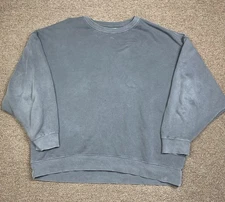 Elwood Sweatshirt Mens XL Gray Oversized Baggy Organic Cotton Minimalist Preppy