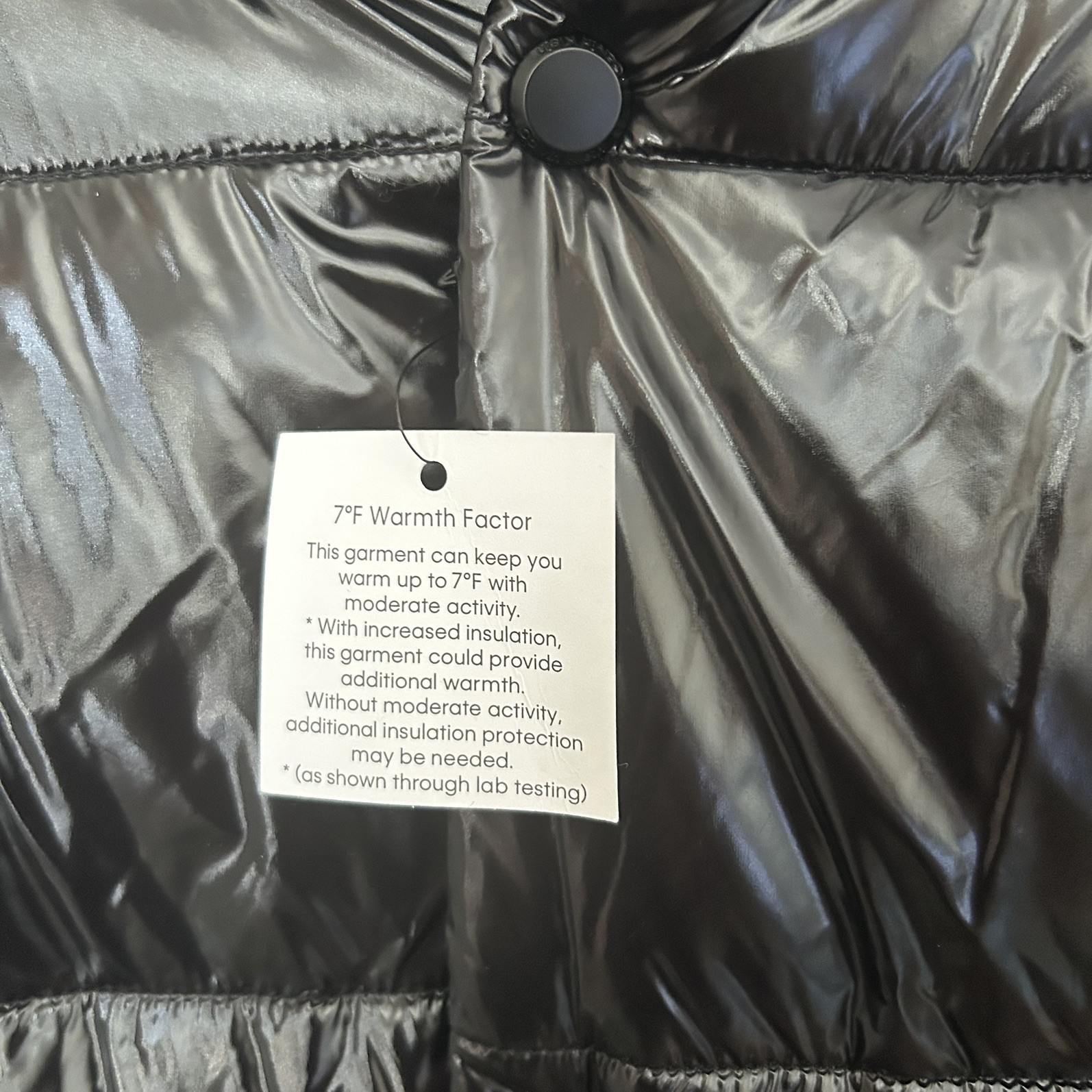 Calvin Klein High Shine Puffer Insulated Jacket Coat Men's Large Black Zipper  thumbnail 5