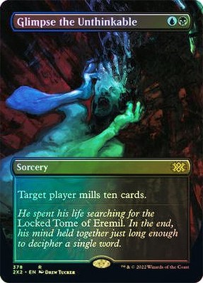 MTG GLIMPSE THE UNTHINKABLE BORDERLESS FOIL Double Masters 2022 NM