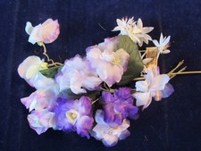 Vtg Millinery Flower Collection Lot Purple Shade w/Pink 1 1/2" H5576