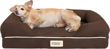 Chester Letto per Cani Ortopedico in Memory Foam con Copertura Lavabile, Marrone Cacao