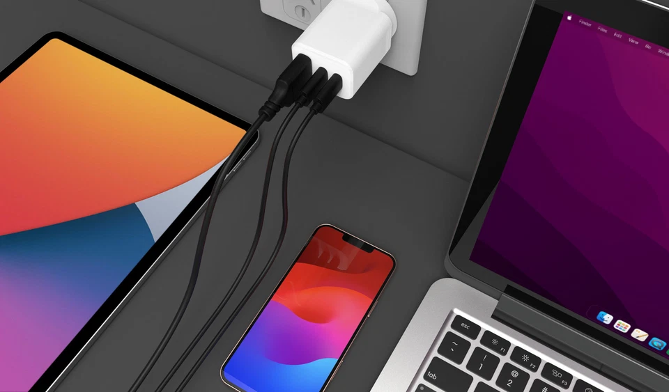 Cargador de pared láser 65W GaN USB-C con 4 adaptadores | Cargador de viaje rápido Foto 2 de 4