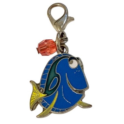 Vtg  Disney Dory Finding Nemo Clip On Charm Zipper Pull Purse Bag Signed Charm