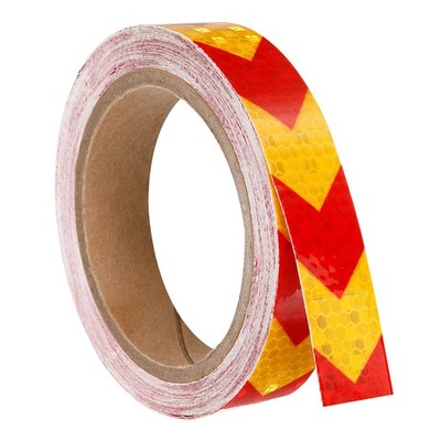 Reflektierende Bänder 1 Rolle 30ftx1'' Wasserdicht Warnband Pfeil Gelb Rot