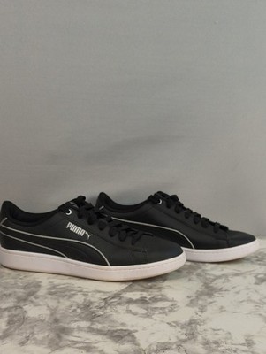 Puma Women's Vikky V2 Low Top Black/Silver Sneakers Size 8.5