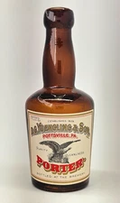 WOW  1800s D. G. YUENGLING & Son PORTER Paper Label Blob "Ladys Leg" Beer Bottle