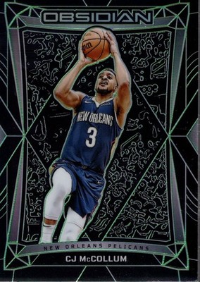 2023-24 Panini Obsidian Electric Etch Green #198 CJ McCollum /25 - BSK