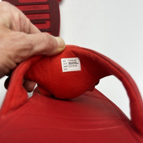 Sandalias FitFlop para mujer 10 chanclas cómodas de cuero rojo tanga para caminar - Imagen 8 de 8