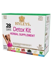 HYLEYS Detox Tea for Cleanse – 28 Day Detox Kit with 84 Tea Bags – Garcinia