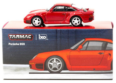 Tarmac Works GLOBAL64 Red Porsche 959 1:64 Scale Diecast Car T64G-068-RE