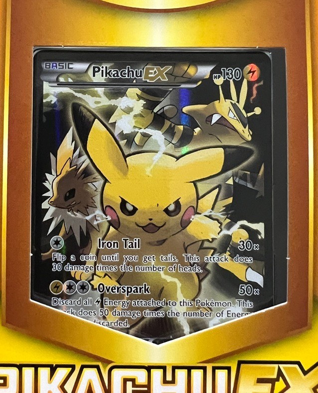 402972) Pokemon 2016 Pikachu EX Red & Blue Collection Box