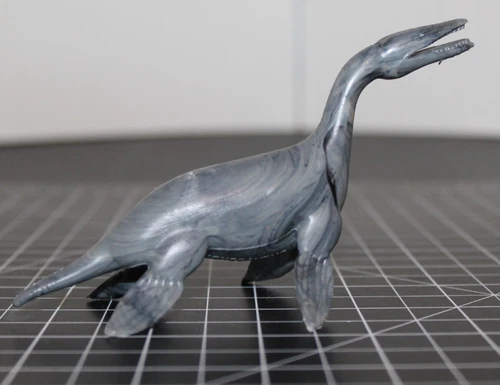 Vintage Marx Grey Marbled Kronosaurus Dinosaur Toy Figure. RARE.