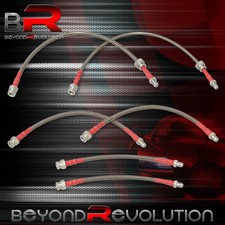 For 1984-1992 RX-7 FC3S 13B Stainless Steel Braided Oil Brake Lines Hoses Cables