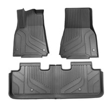 Floor Mats Fit for 2023 Tesla Model Y New Generation Full Set Black Floor Mats