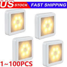 Motion Sensor LED Night Light Battery Powered Indoor Closet Cabinet Wall Cabinet