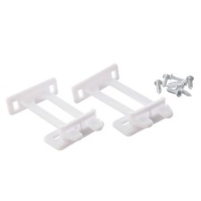 Dreambaby L112 Self-Locking White Plastic Twin Pin Latches 0.75 L x 2.5 W in.