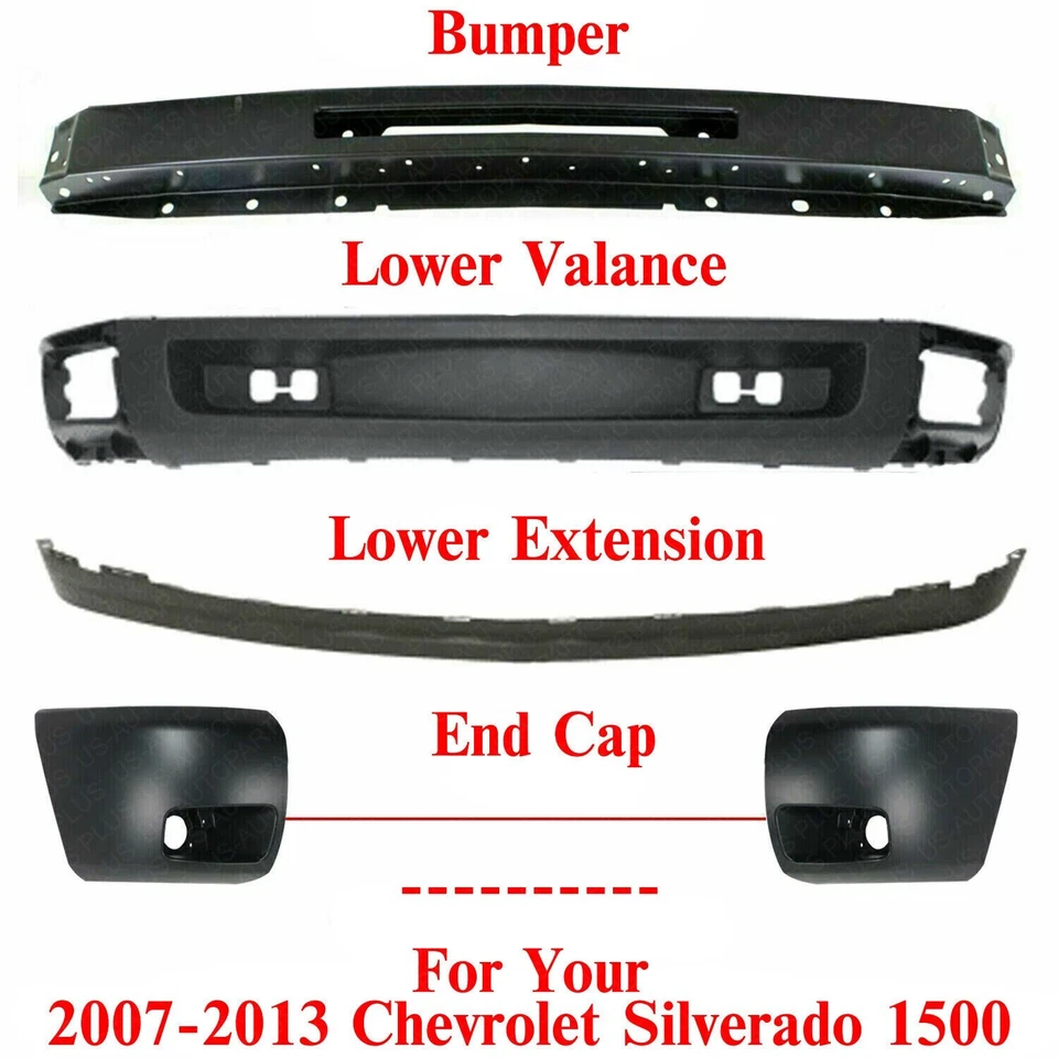 Kit de parachoques delantero para Chevrolet Silverado 1500 2007-2013 Foto 2 de 4