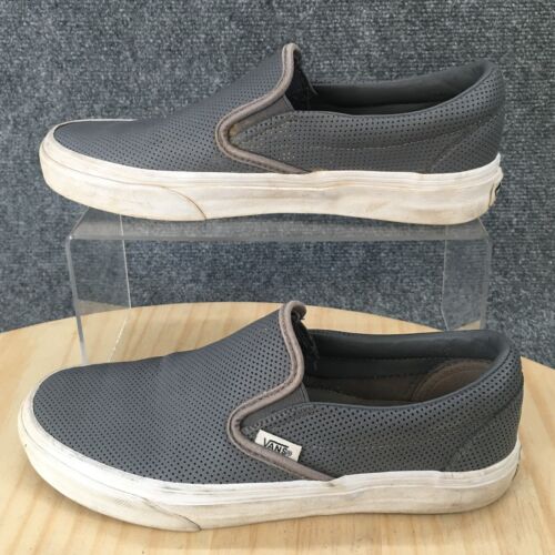 Zapatos Vans para hombre 5,5 mujeres 7 M mocasín informal zapatillas planas 721494 gris sin cordones - Imagen 2 de 11