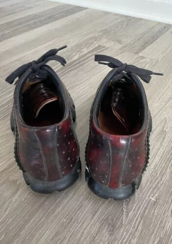 Oakley Dark Brown And Red Made In Italy Leather Golf Shoes Size 6 - Picture 4 of 8
