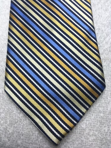 IZOD MENS TIE ORANGE GOLD BLUE 3.5 X 61