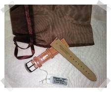 MICHELE Genuine Alligator Watch Strap/ Wristwatch Band 20mm in DUSTY ROSE. NEW