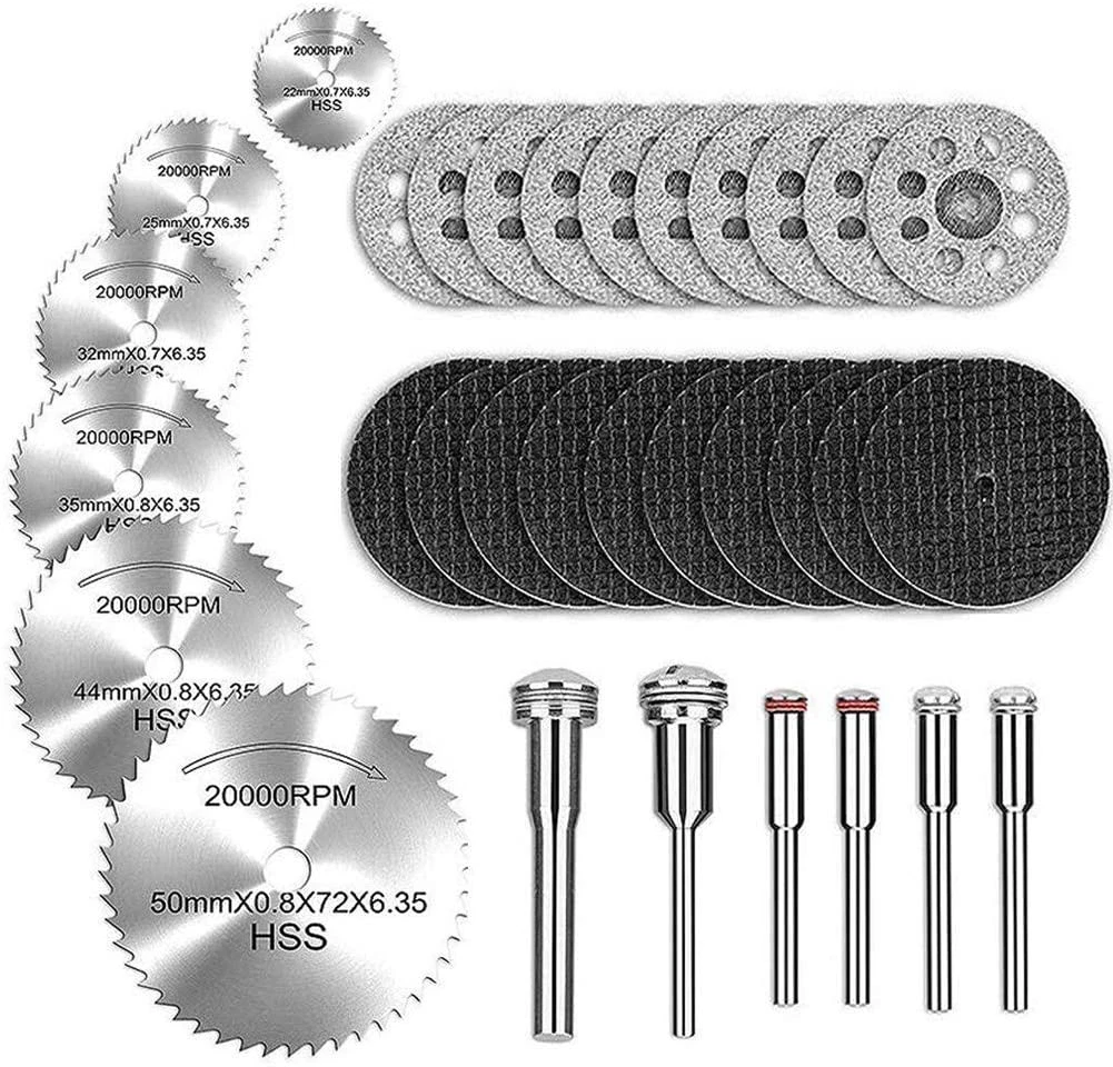 32 pcs SharpCut Disc Drill Blades cutting wheels set 1 8