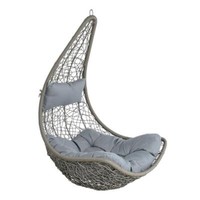 HäNgesessel Polyrattan HäNgekorb Ohne Gestell HäNgestuhl HäNgeschaukel Korb Grau