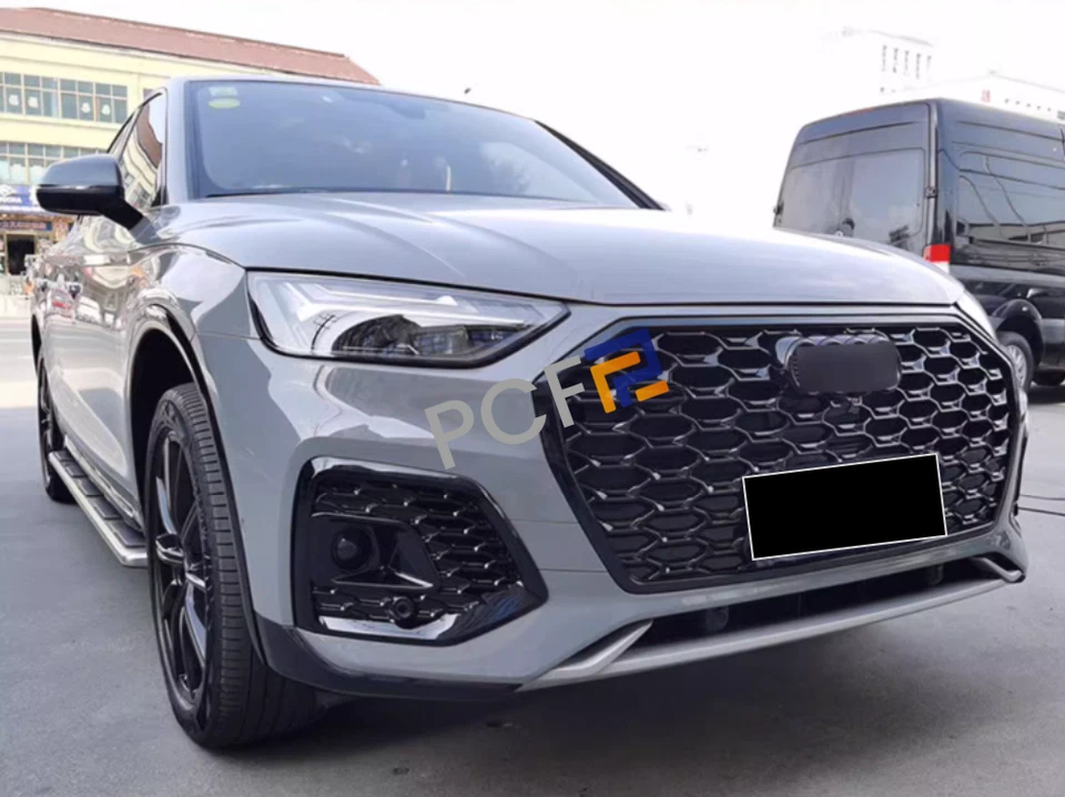 Передняя противотуманная фара ABS глянцевая черная сотовая крышка решетки для Audi Q5 SQ5 2021-2025 годов выпуска - Изображение 3 из 4