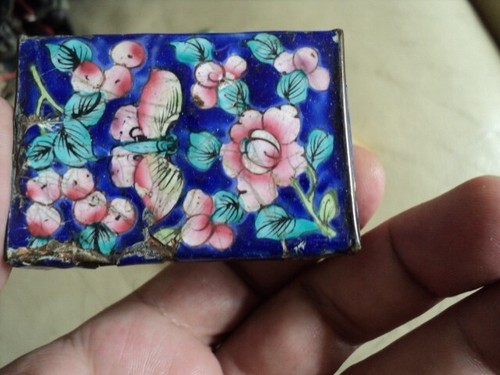 Job Lot Antique Chinese Cloisonné Enamel Matchbox Cover Holder With Winston etc - Picture 5 of 21