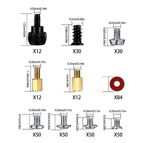 Laptop & PC Screw Set Hardware Fasteners with Storage for Home or Office Use - Afbeelding 8 van 8