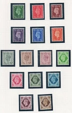 1937 GVI Dark Colours Definitives Full Set SG462 - SG475 U/M MNH faults