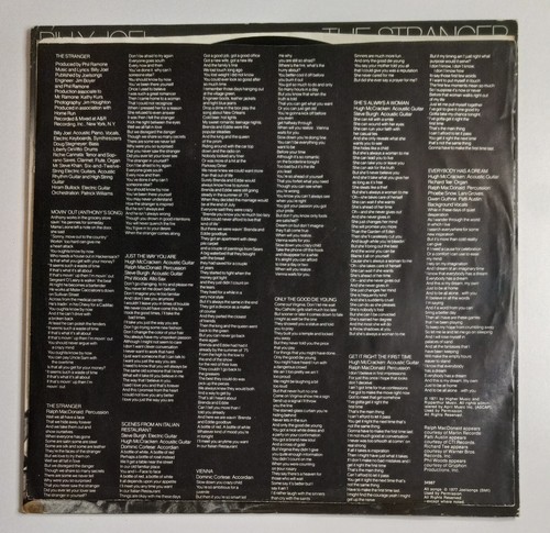 Billy Joel - The Stranger (Vinyl LP, 1977) Columbia Records - Imagen 3 de 6