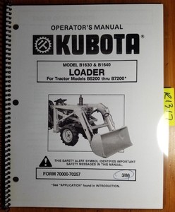 B7100 kubota tractor manuals