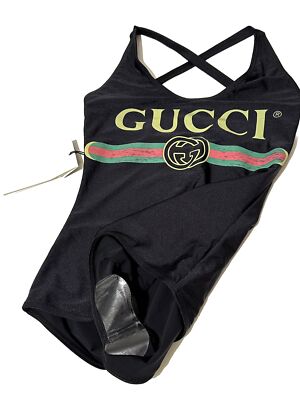 BN Gucci Iconic One Piece Black Swimsuit, Size XS | eBay UK