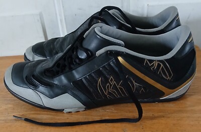 VTG KIPSTA Men's Street/Indoor Black-Gold-Gray Soccer Football Cleats. Sz 11