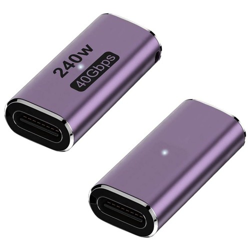 USB 4 Type C Female To Female Connector Coupler 240W 40Gbps 8K for Thunderbolt - Photo 5 sur 13