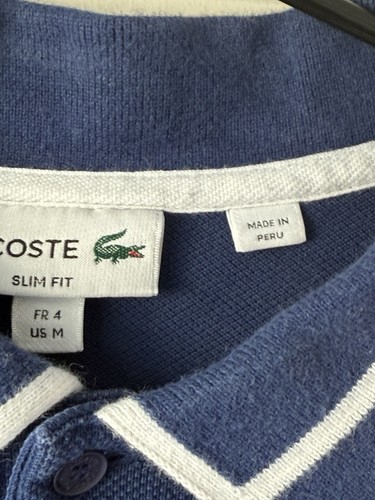 Lacoste Women’s Slim Fit Polo Shirt Size M Fr 4 Navy Blue - Picture 5 of 8
