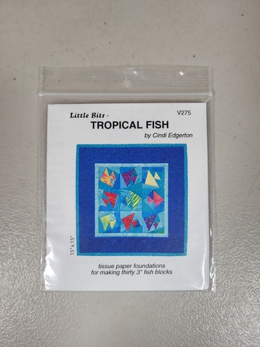 Lot Of 4 Fish Quilt Patterns - Castilleja Cotton, Southwind Designs, Little Bits - Picture 4 of 4