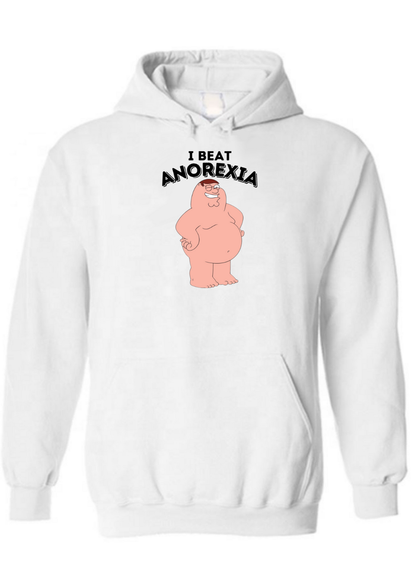 FUNNY PETER GRIFFIN I BEAT ANOREXIA FAMILY GUY MENS WOMENS UNISEX 