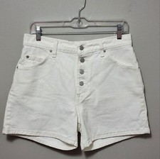 Levis 936 90s white button fly denim shorts size 10