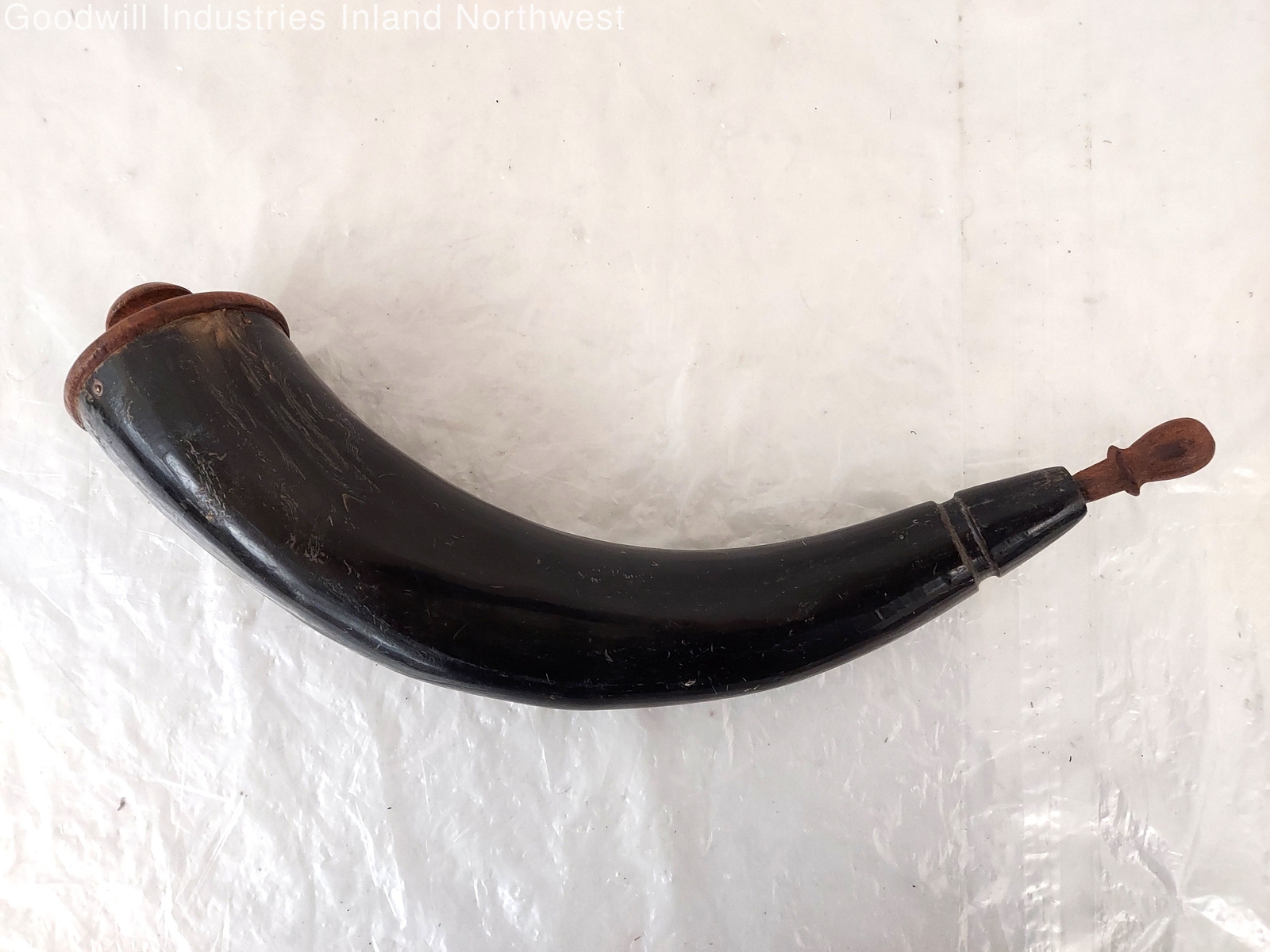 Vintage Black Powder Horn Muzzle Loading Bull Horn eBay