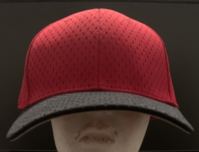 OC Sports Plain Mesh Fitted Cap Hat Sz. M/L New Red/Black 