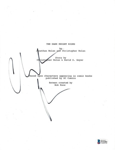 CHRISTIAN BALE SIGNED THE DARK KNIGHT RISES MOVIE SCRIPT SCREENPLAY ...