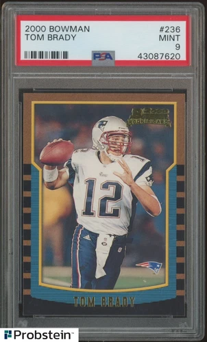 2000 Bowman #236 Tom Brady New England Patriots RC Rookie PSA 9 MINT