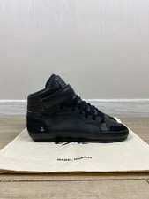 ISABEL MARANT Etoile Bekett Leather High Top Wedge Sneakers Size 37