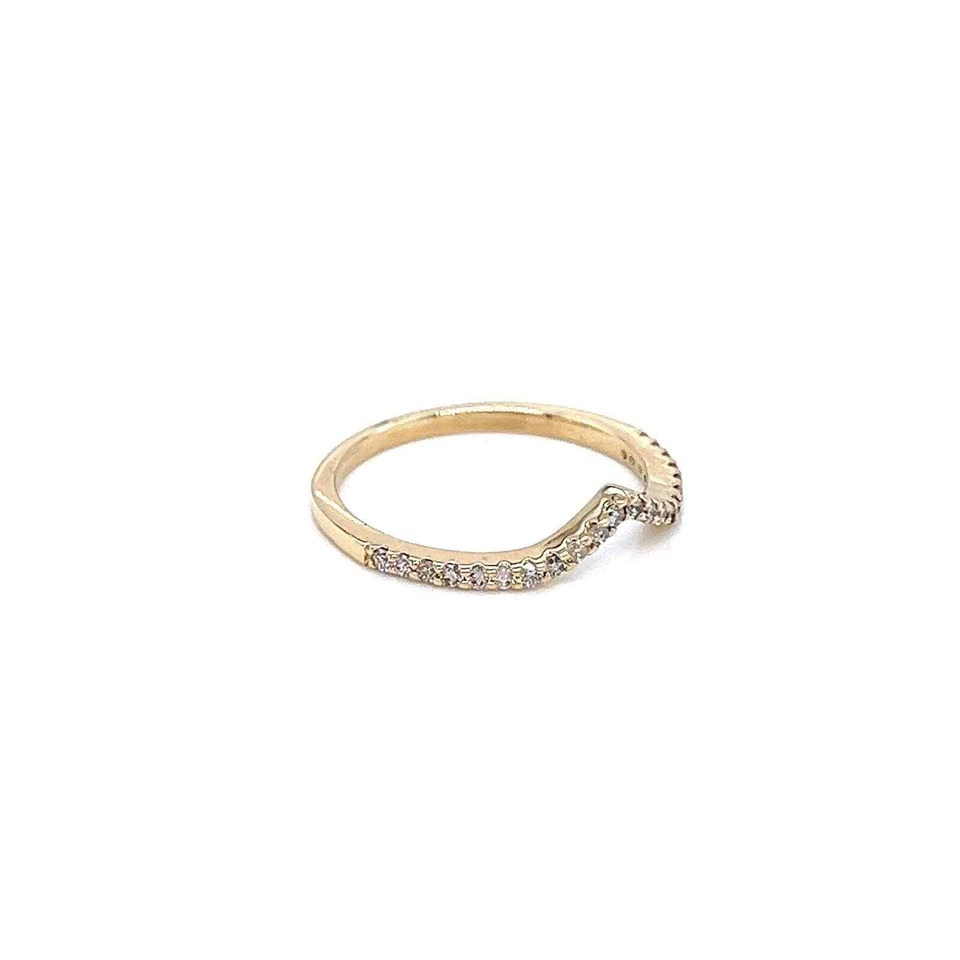 14K Yellow Gold Curve Band with 22 Round Diamonds - Image 2 of 4