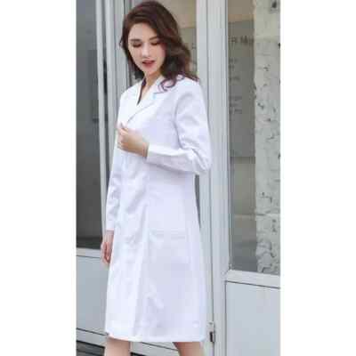 Nurse Overalls White Coat Female Long-sleeved Doctor's Uniform Doctor Lab Coat