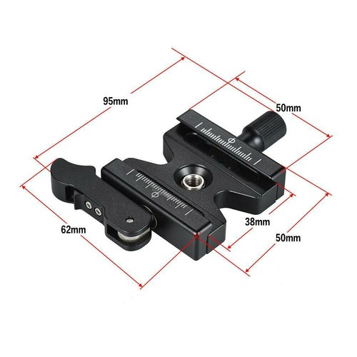 Alum CL-50LS QR Clamp Mount Adapter +PU50 Plate for Arca Swiss Tripod Sony Canon - Picture 16 of 23