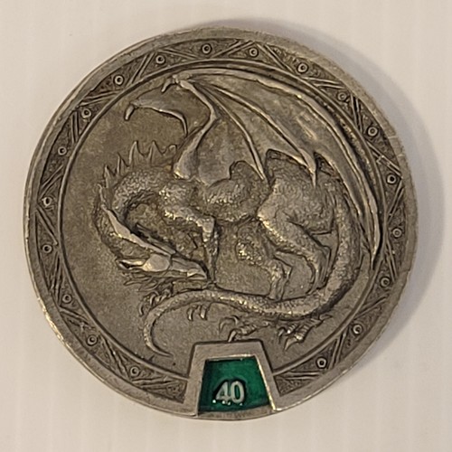 Reaper ProCounter Talisman MTG Metal Dragon Spinning Green Life Counter 1998