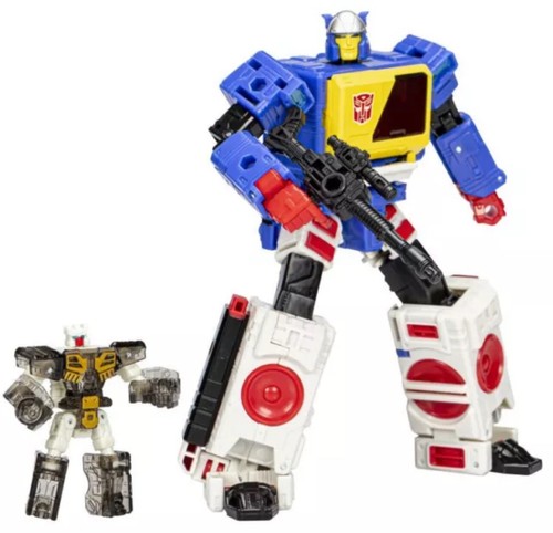 Transformers Legacy Voyager Class Autobot Twincast + Rewind Cassette Boombox NEW - Picture 3 of 3